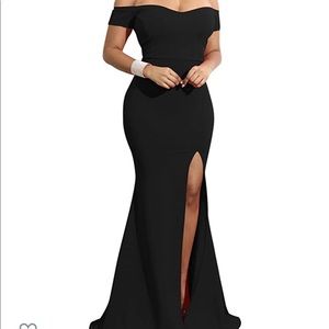 YELLOW YDMUCH off shoulder evening dress NWT L